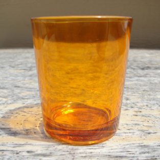 Amber Colored Glass Votive Candle Holders
