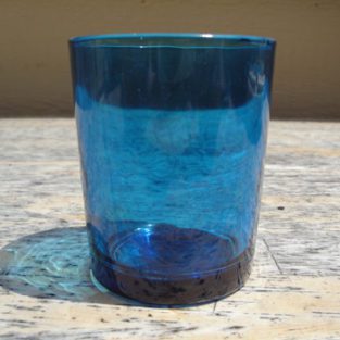 Blue Colored Glass Votive Candle Holders