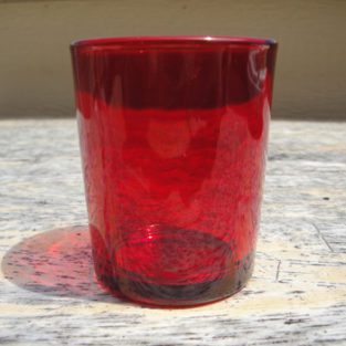 Red Colored Glass Votive Candle Holders