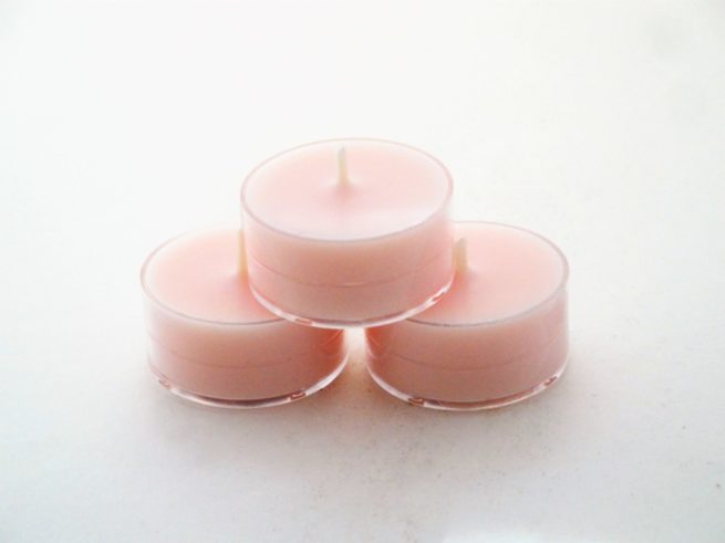 Victorian Rose Soy Tea Light Candles (Per Dozen) - Jojo's Candle Company